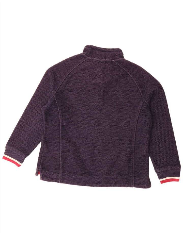 Weird Fish Dame Oversized Zip Neck Jumper Sweater UK 14 Large Purple