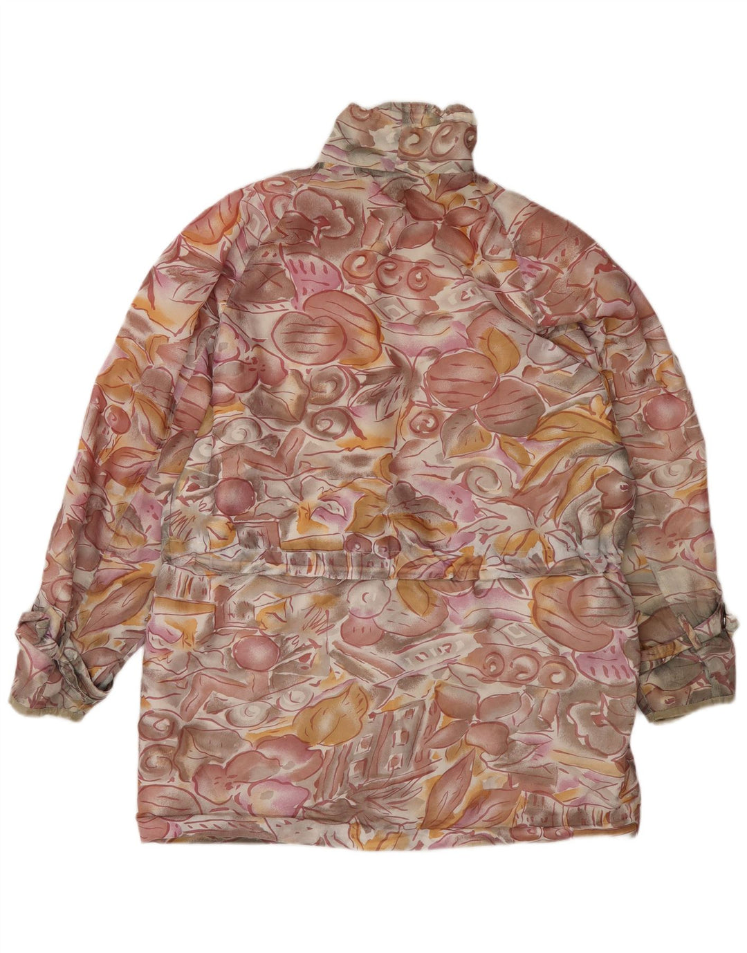 Vintage Dame Windbreaker Jacket UK 20 2XL Multicolored Floral