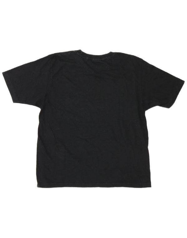 Champion Herre Grafisk T-Shirt Top Medium Sort