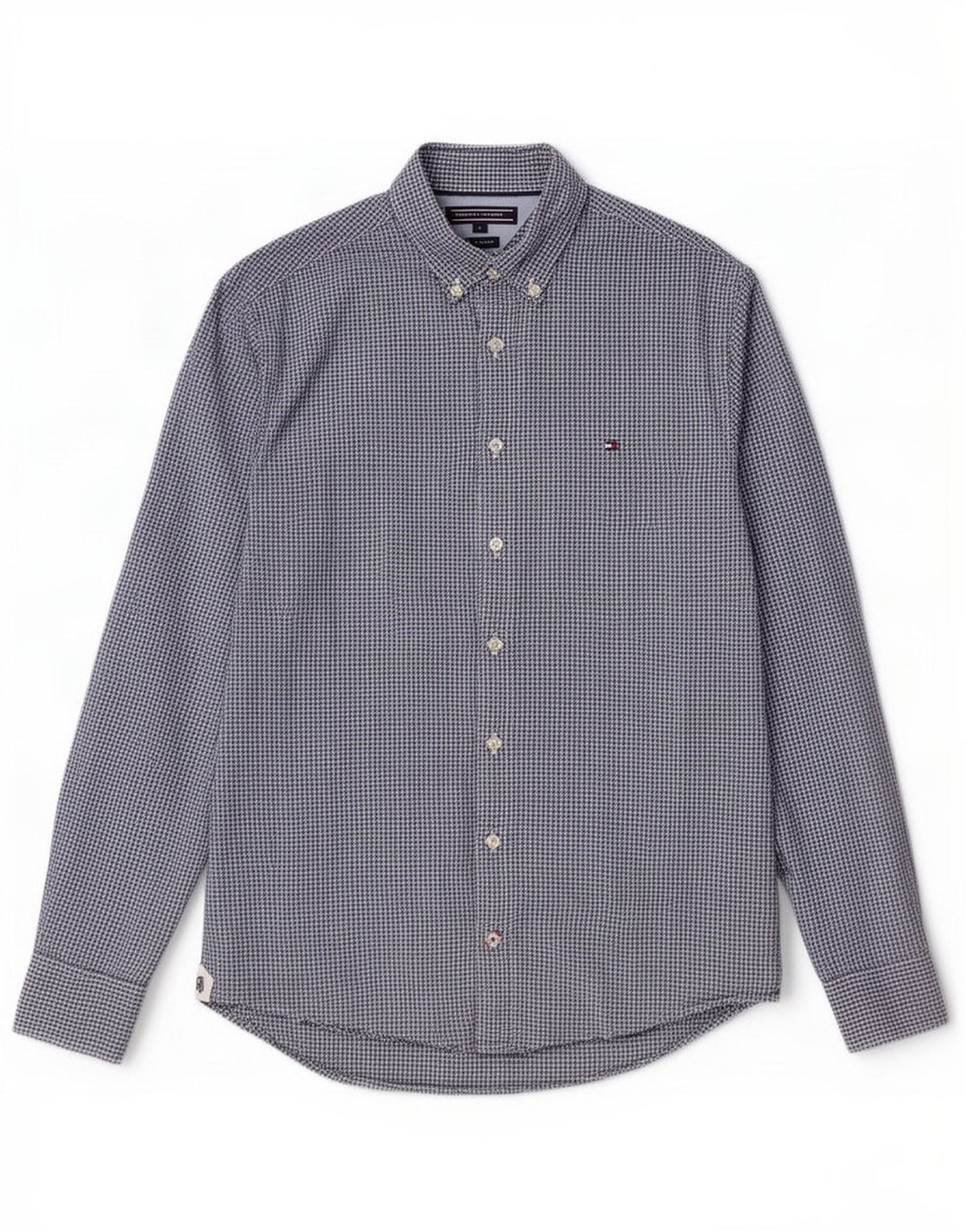 Tommy Hilfiger Herreskjorte Lille marineblå Gingham Bomuld