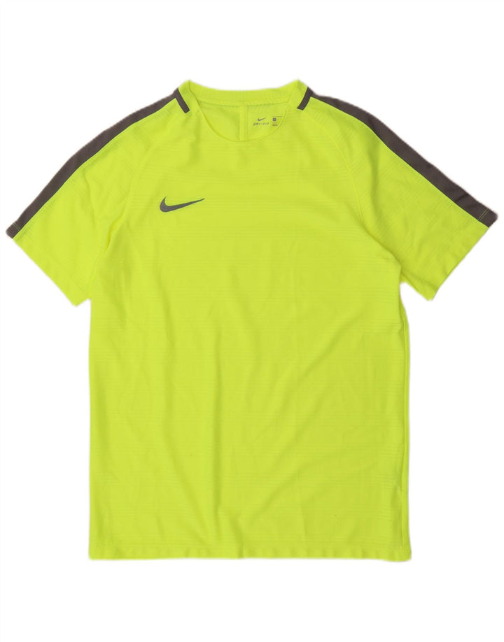 Nike Herre Dri Fit T-Shirt Top Stor Grøn Colourblock Polyester