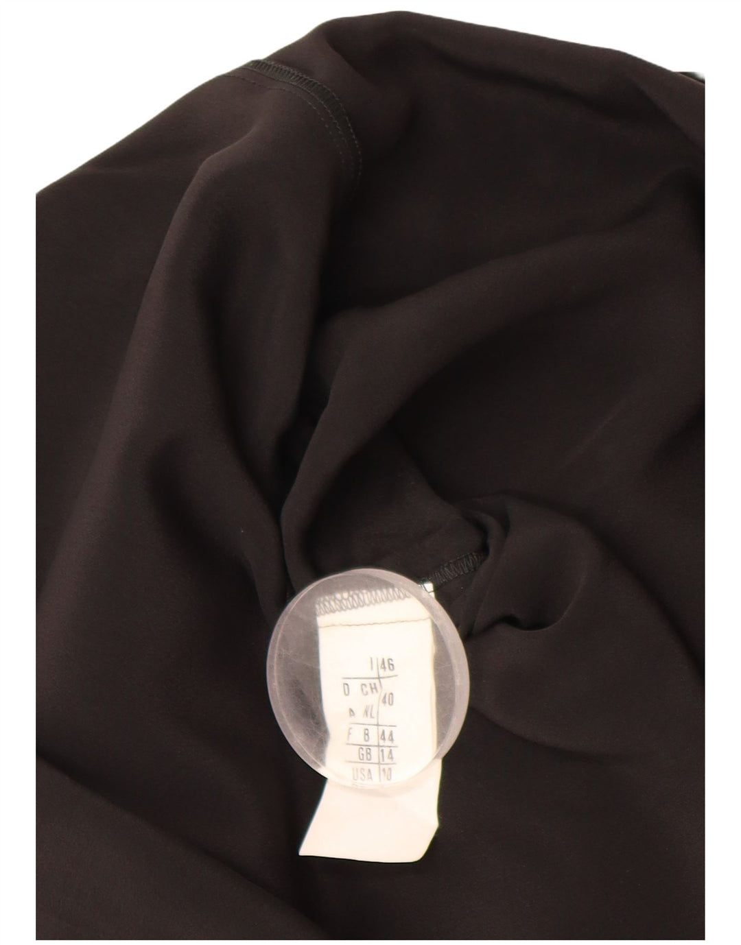 FERRE skjortebluse til kvinder UK 14 Medium Black Colourblock Acetate