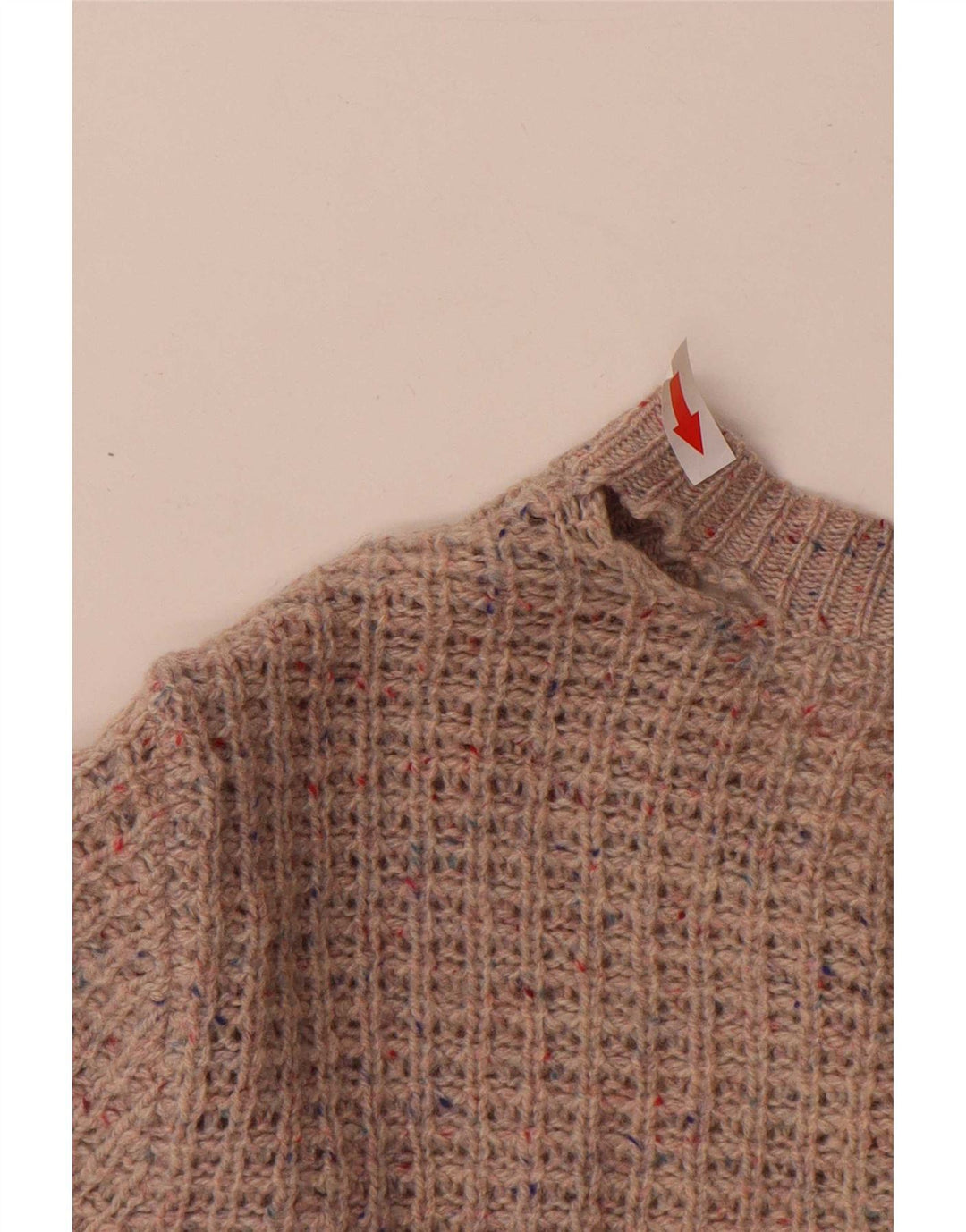 Marks & Spencer Dame Cardigan Sweater UK 14 Large Grey Flecked Wool