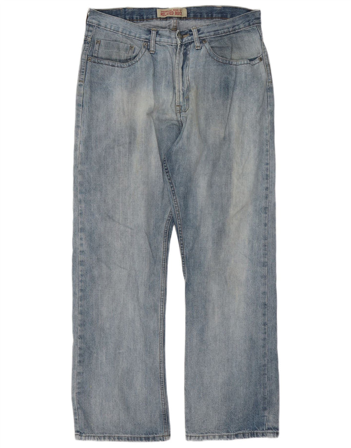 Wrangler Herre Relaxed Fit Bootcut Jeans W34 L32 Blå