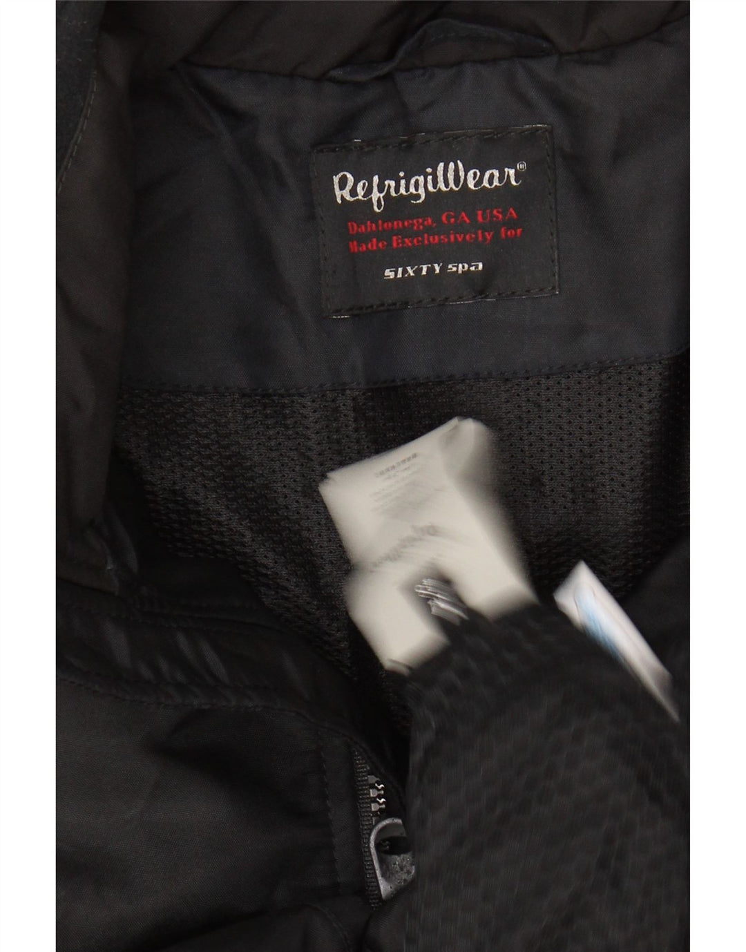 REFRIGIWEAR Mens Bomber Jacket UK 38 Medium Black Polyester