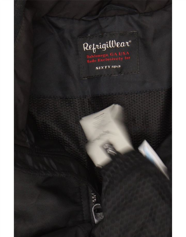 REFRIGIWEAR Mens Bomber Jacket UK 38 Medium Black Polyester