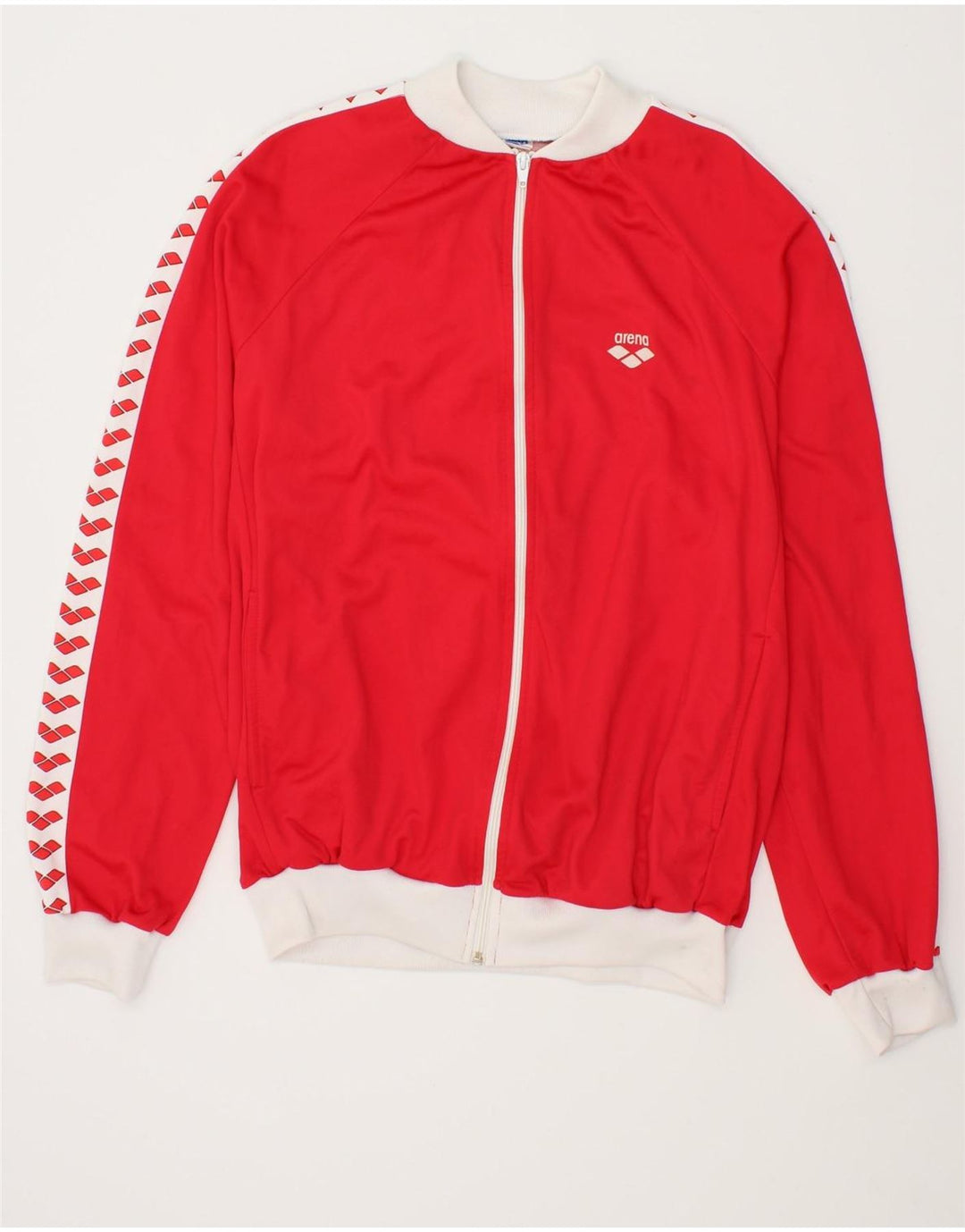 ARENA Boys Graphic Tracksuit Top Jacket 15-16 Years Red Colourblock Vintage Arena and Second-Hand Arena from Messina Hembry 