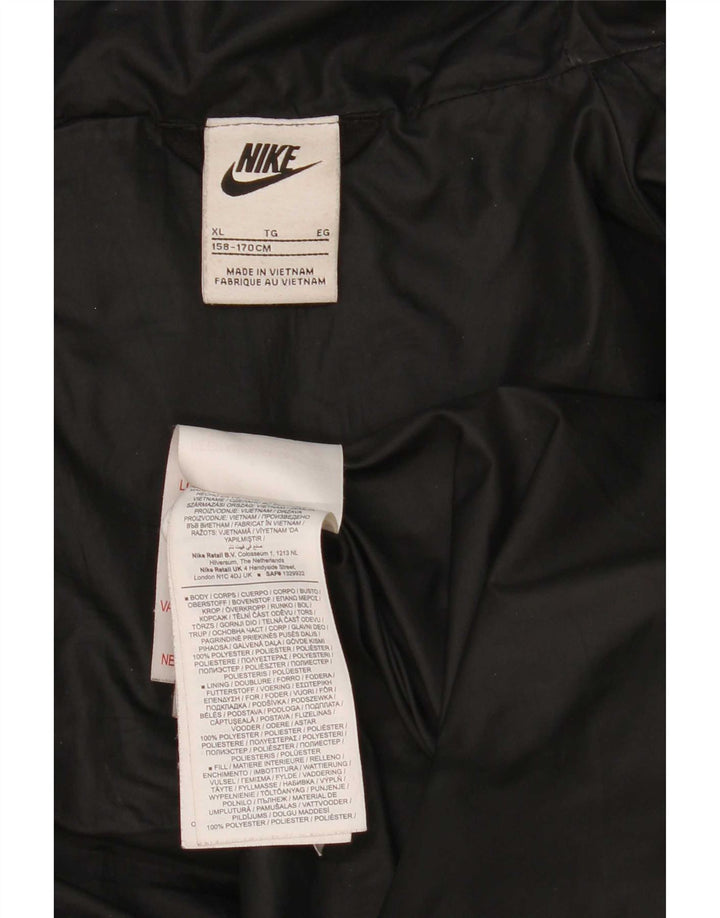 Nike drenge hættepolstret jakke 13-14 år XL sort polyester
