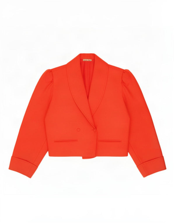 Vintage Dame Bolero Jacket UK 14 Medium Rød Uld