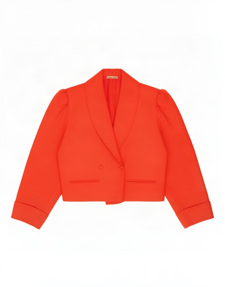 Vintage Dame Bolero Jacket UK 14 Medium Rød Uld