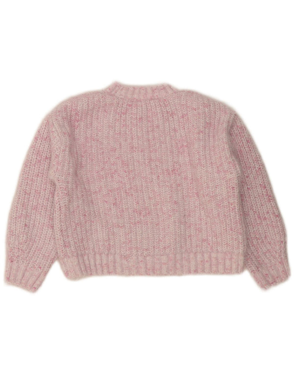 Marks & Spencer Girls sweater med rund hals 11-12 år Pink Flecked