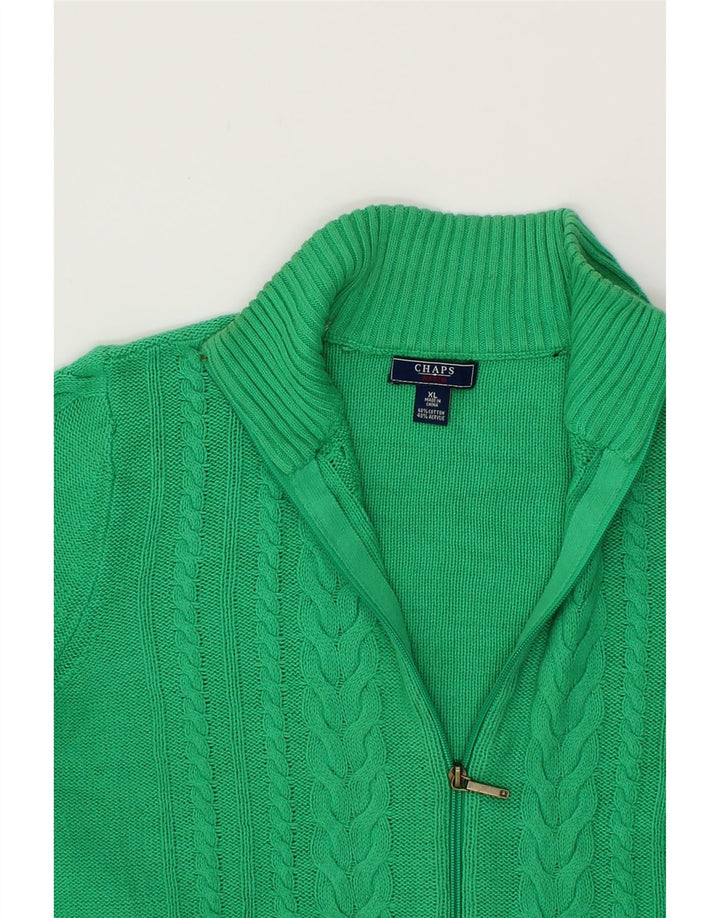 CHAPS Womens Cardigan Sweater UK 18 XL Green Cotton Vintage Chaps and Second-Hand Chaps from Messina Hembry 