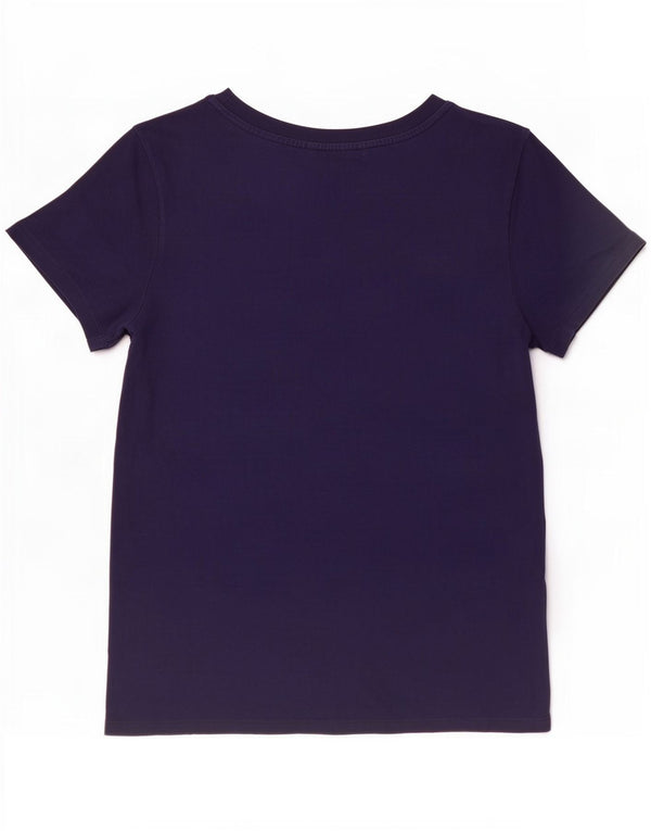 Levi's Dame T-Shirt Top UK 14 Medium Navy Blue Bomuld