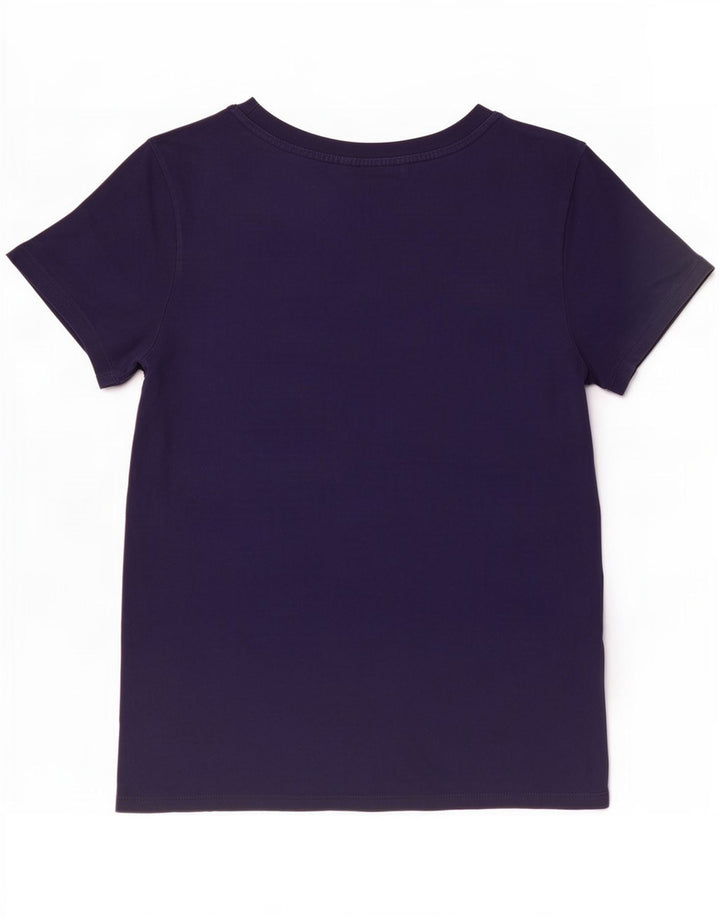 Levi's Dame T-Shirt Top UK 14 Medium Navy Blue Bomuld