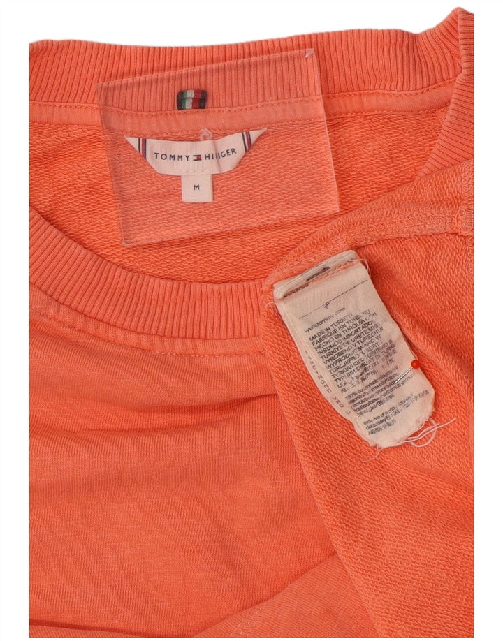 Tommy Hilfiger dame sweatshirt med 3/4 ærmer UK 14 Medium Orange