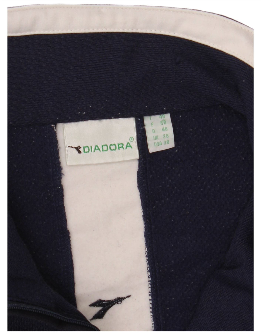 Diadora Herre træningsdragt Topjakke UK 38 Medium Navy Blue Colourblock