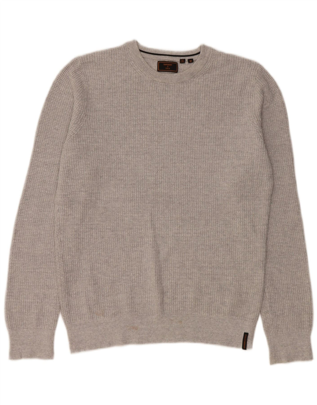 Superdry Herre sweater med rund hals, mellemgrå bomuld
