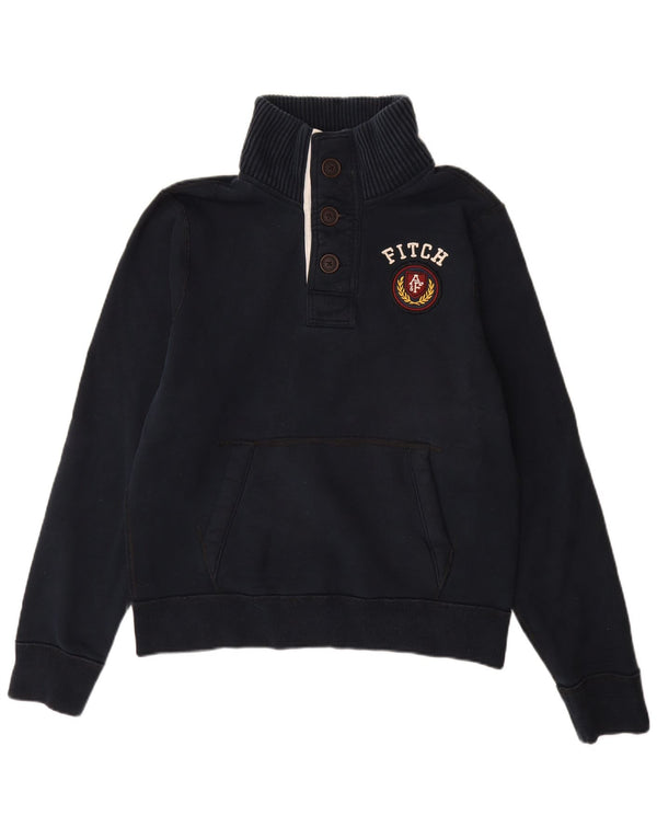 Abercrombie & Fitch Herre Muscle Graphic Sweatshirt Jumper XL Navy Blue