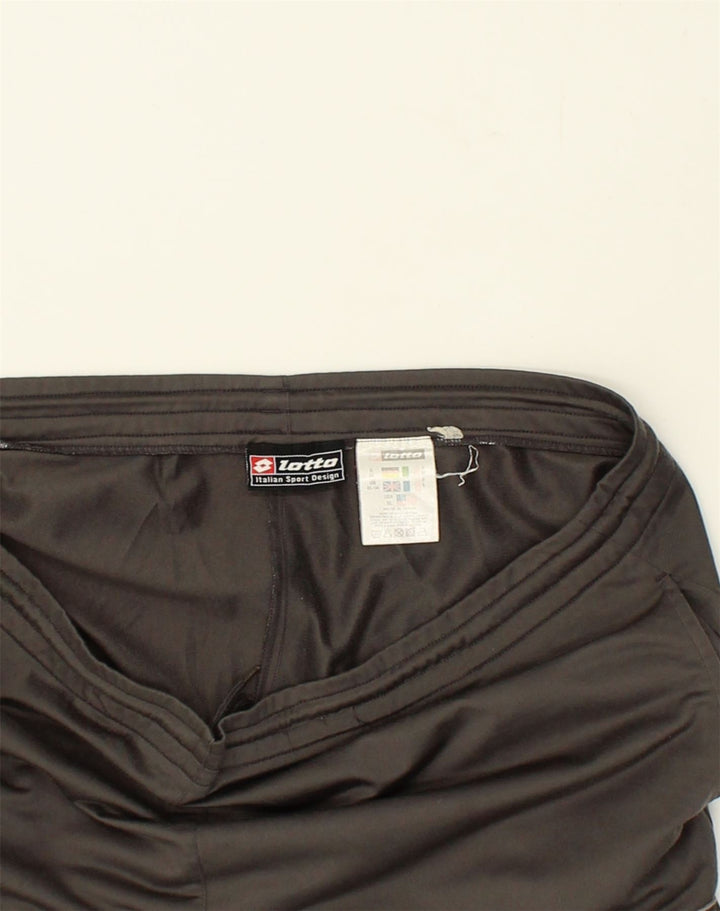 LOTTO Mens Tracksuit Trousers UK 42/44 Large Black Polyester | Vintage Lotto | Thrift | Second-Hand Lotto | Used Clothing | Messina Hembry 