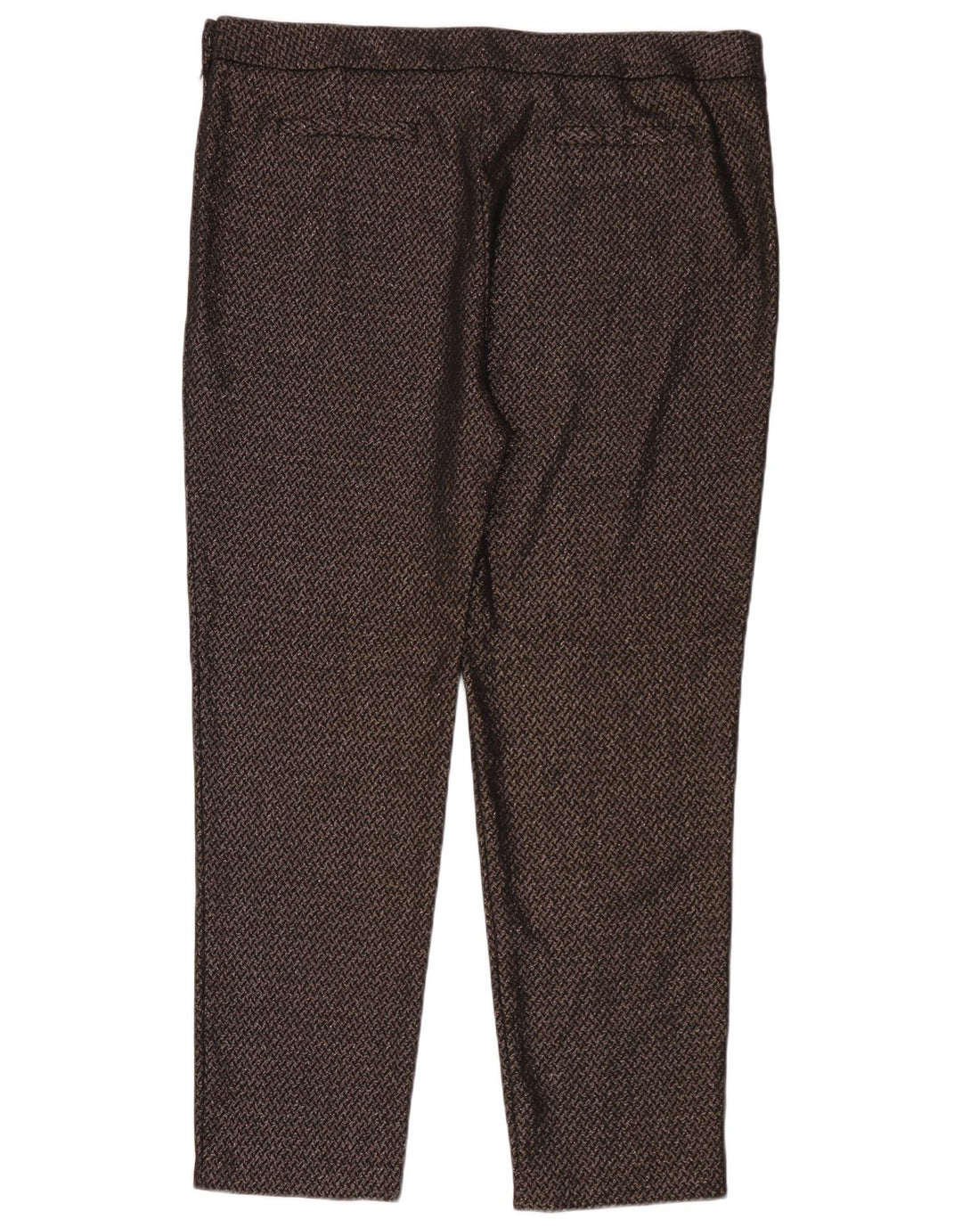 M&Co Dame Abstrakt Mønster Slim Casual Bukser UK 14 Large W35 L29 Sort
