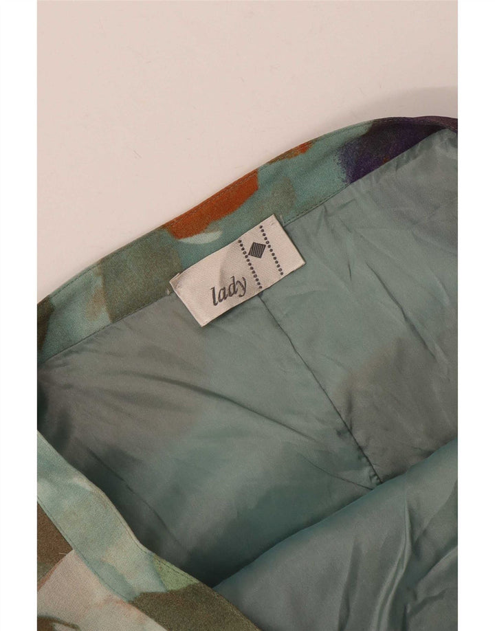 Vintage slå-om nederdel til kvinder W34 Stor flerfarvet blomster