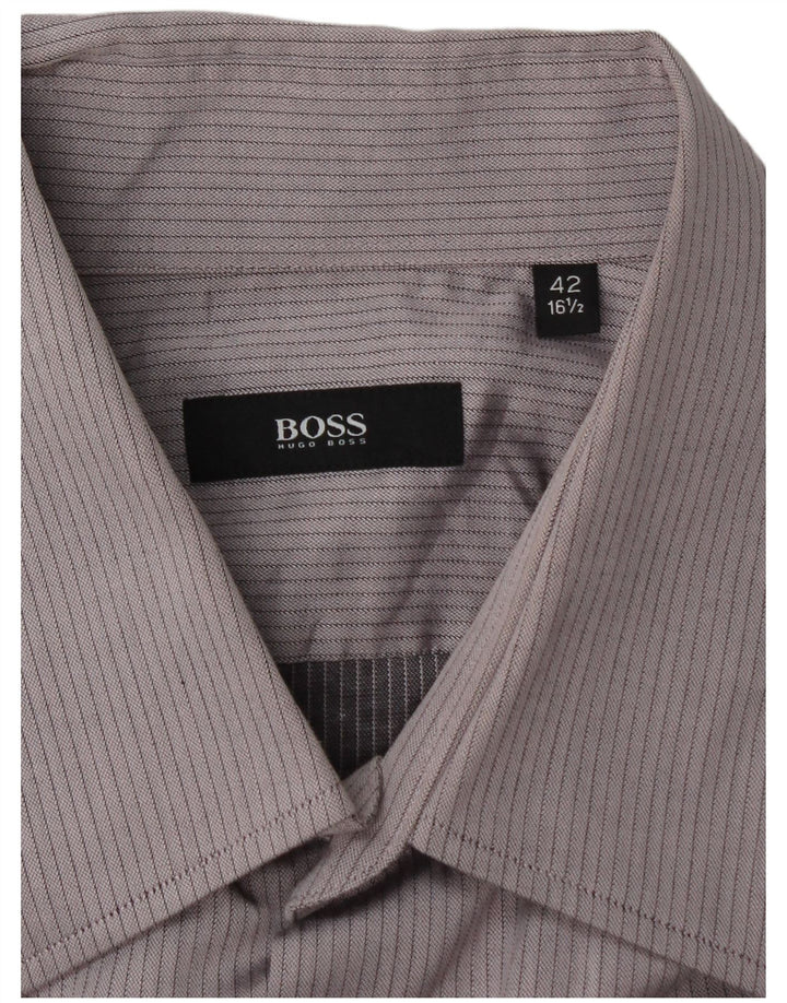Hugo Boss Herreskjorte Str. 16 1/2 42 Stor Grå Nålestribe