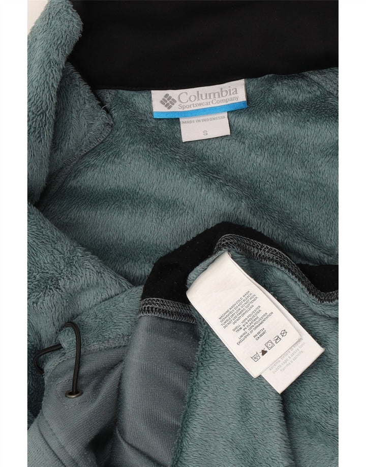 Columbia Dame Fleecejakke UK 10 Lille Grøn Colourblock Polyester