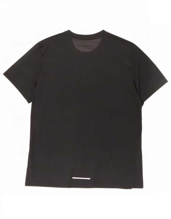 Nike Herre Dri Fit T-shirt Top Stor sort stribet polyester