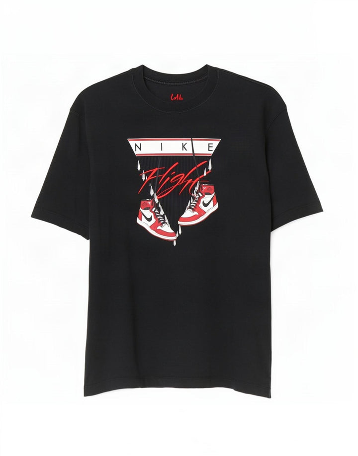 Jordan Herre Oversized grafisk T-shirt Top Lille sort bomuld