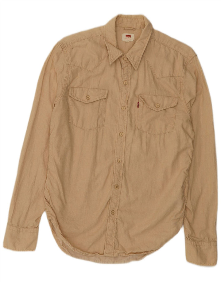 LEVI'S Herreskjorte Medium Beige Bomuld