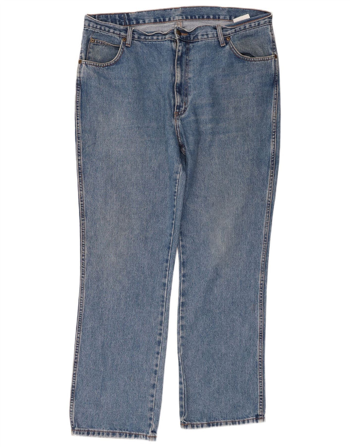 WRANGLER Herre Regular Fit Straight Jeans W40 L32 Blå Bomuld