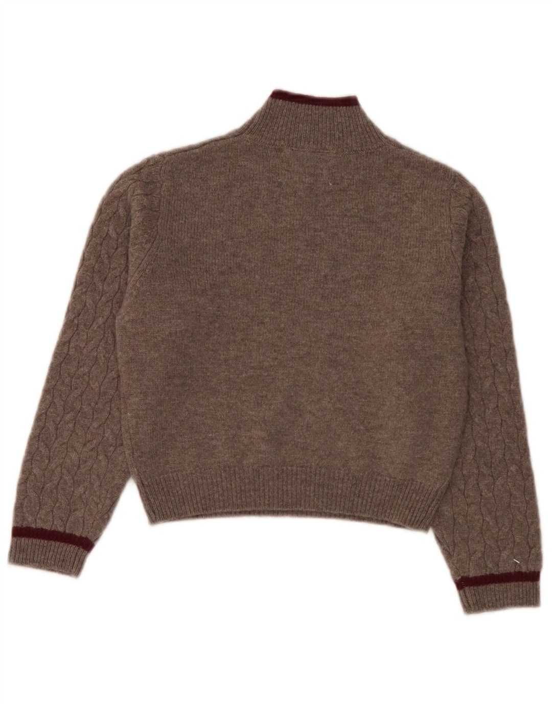 Zara Boys Turtle Neck Jumper Sweater 8-9 år Brun Uld