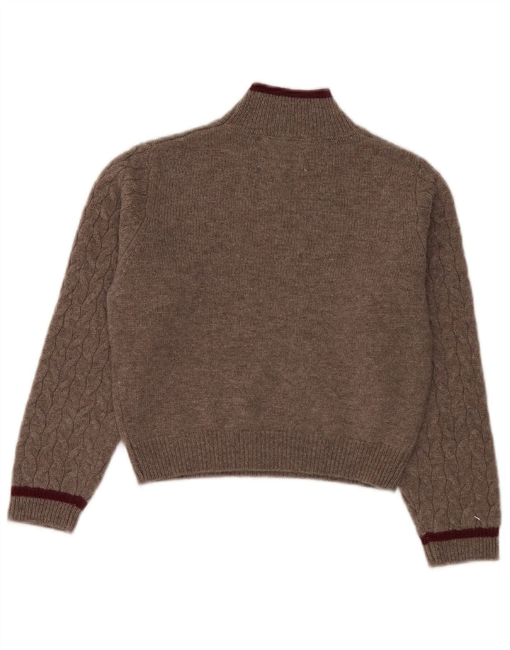 Zara Boys Turtle Neck Jumper Sweater 8-9 år Brun Uld