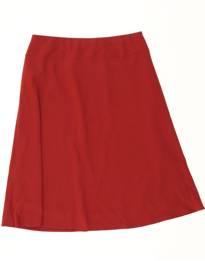 MARKS & SPENCER Womens A-Line Skirt UK 16 Large W34  Red Polyester Vintage Marks & Spencer and Second-Hand Marks & Spencer from Messina Hembry 