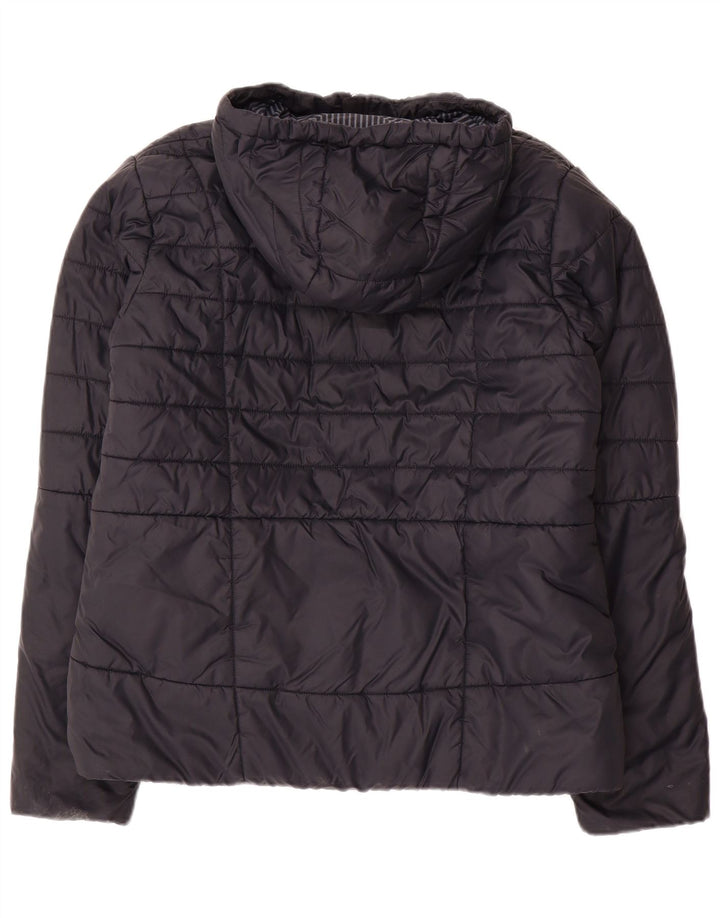 Under Armour Dame Cold Gear Hætte polstret jakke UK 16 Stor sort nylon