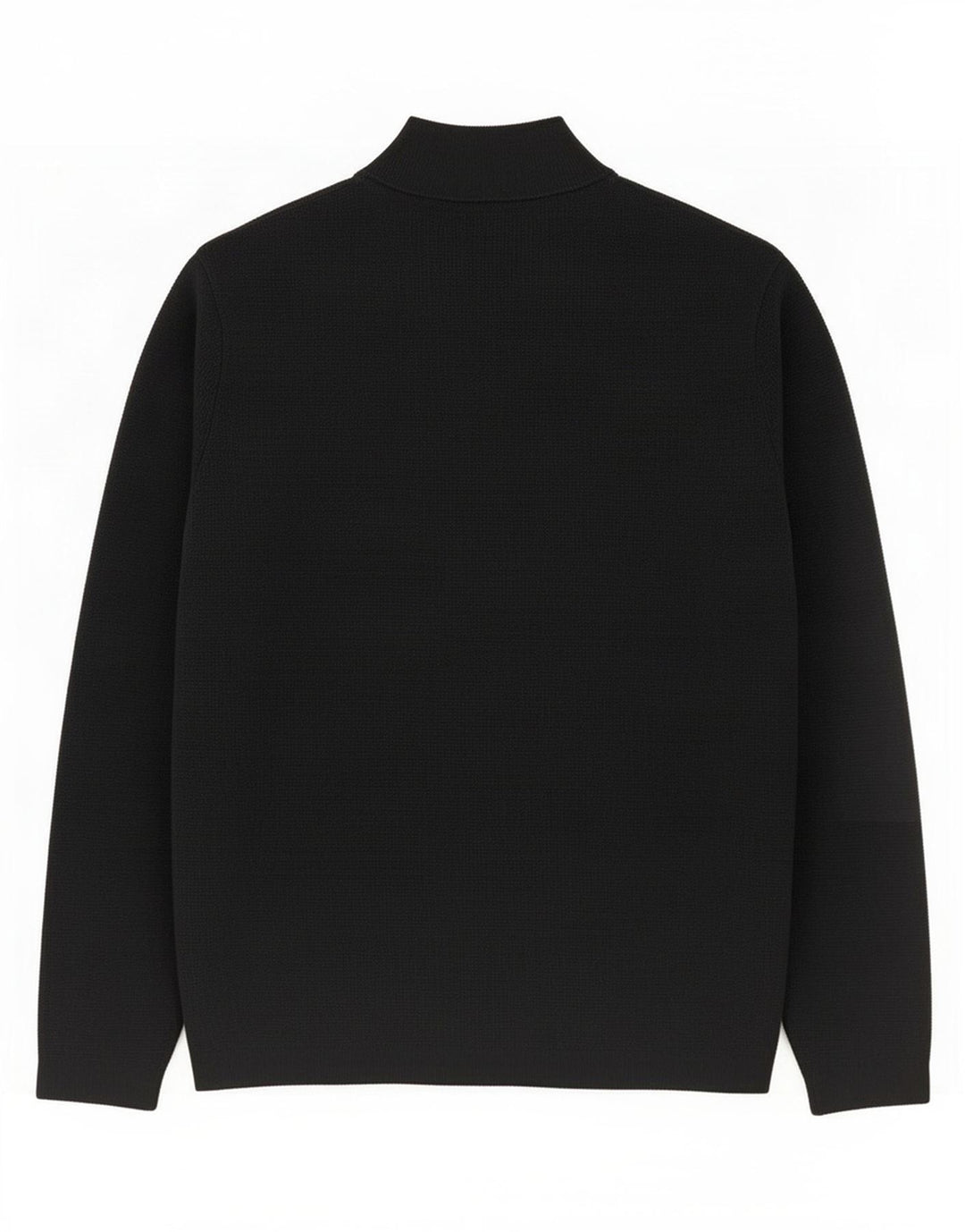 Massimo Dutti Herre Zip Neck Jumper Sweater Stor Marineblå Bomuld