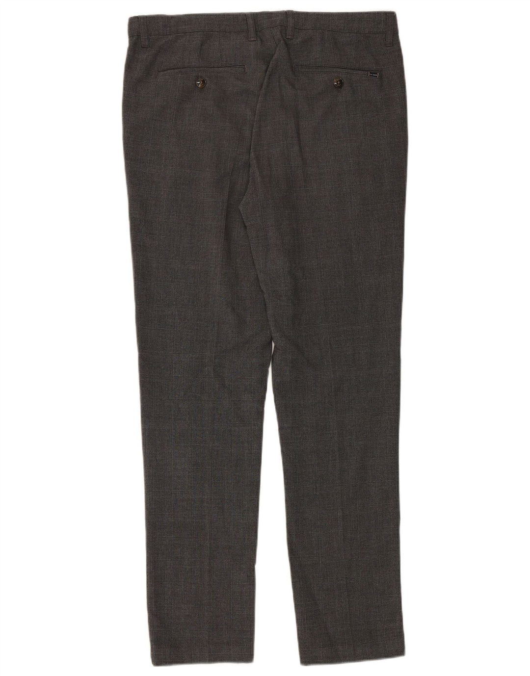 TED BAKER Herre Slim Suit Bukser W34 L32 Grå ternet polyester
