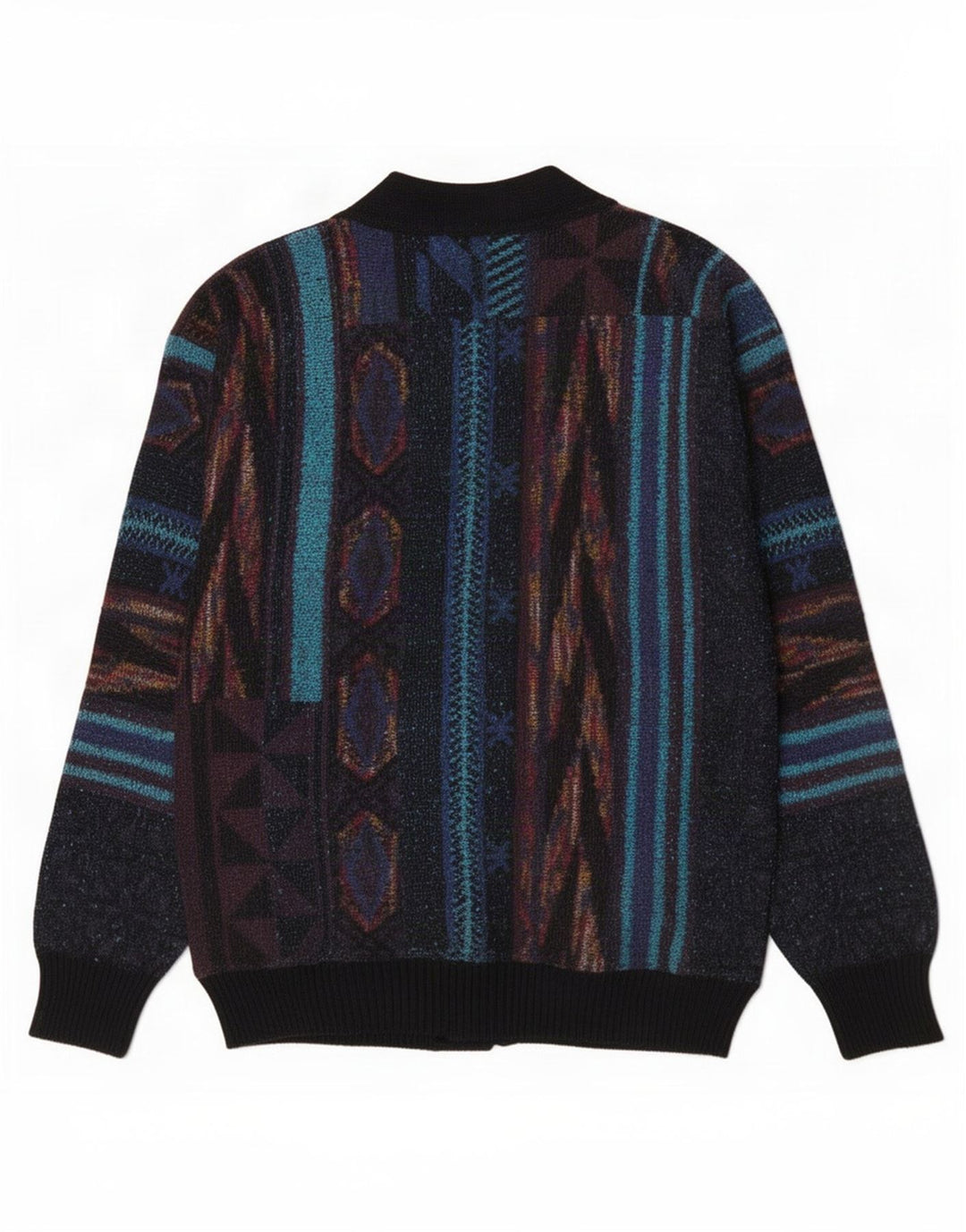 Luciano Chiari Herre Cardigan Sweater IT 48 Medium Flerfarvet Geometrisk