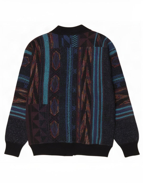 Luciano Chiari Herre Cardigan Sweater IT 48 Medium Flerfarvet Geometrisk