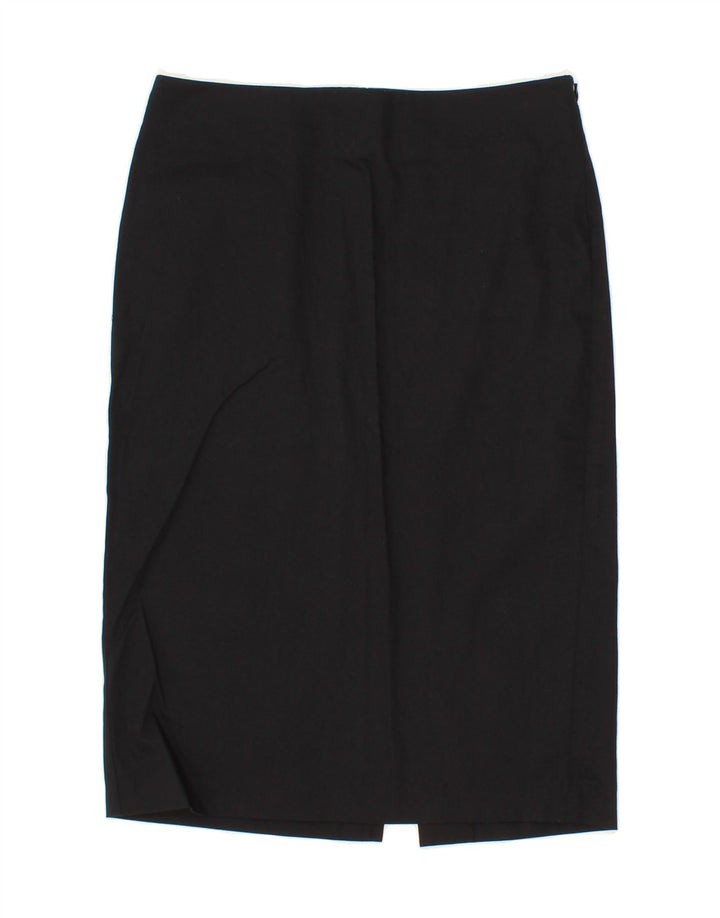 BENETTON Womens Straight Skirt IT 40 Small W28 Black Cotton Vintage Benetton and Second-Hand Benetton from Messina Hembry 