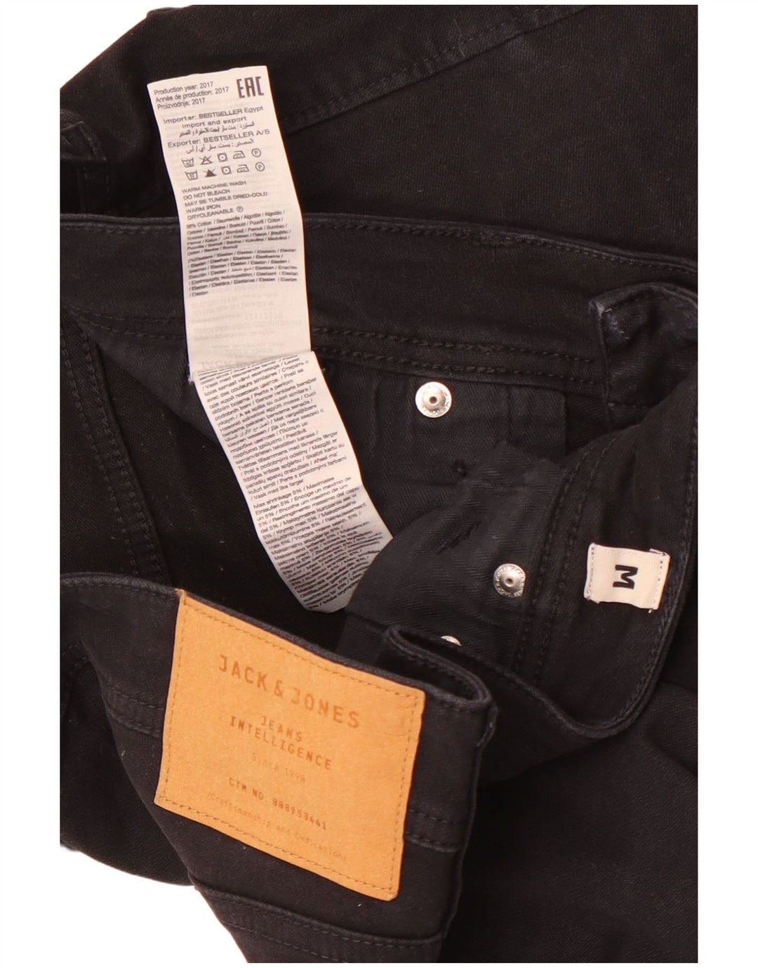 Jack & Jones Herre Regular Fit denimshorts Medium W32 Sort bomuld