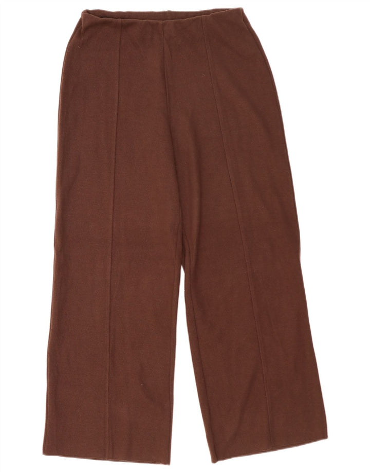 Zara striktrøjebukser til kvinder UK 14 Medium Brun Polyester