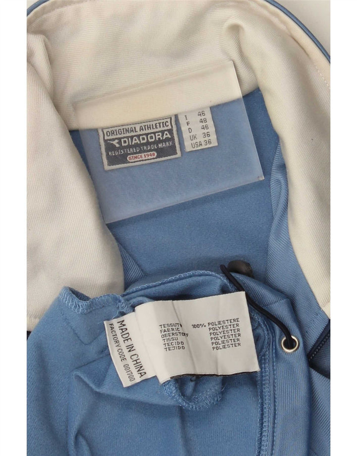 Diadora Træningsdragt til mænd Topjakke UK 36 Small Blue Colourblock Polyester
