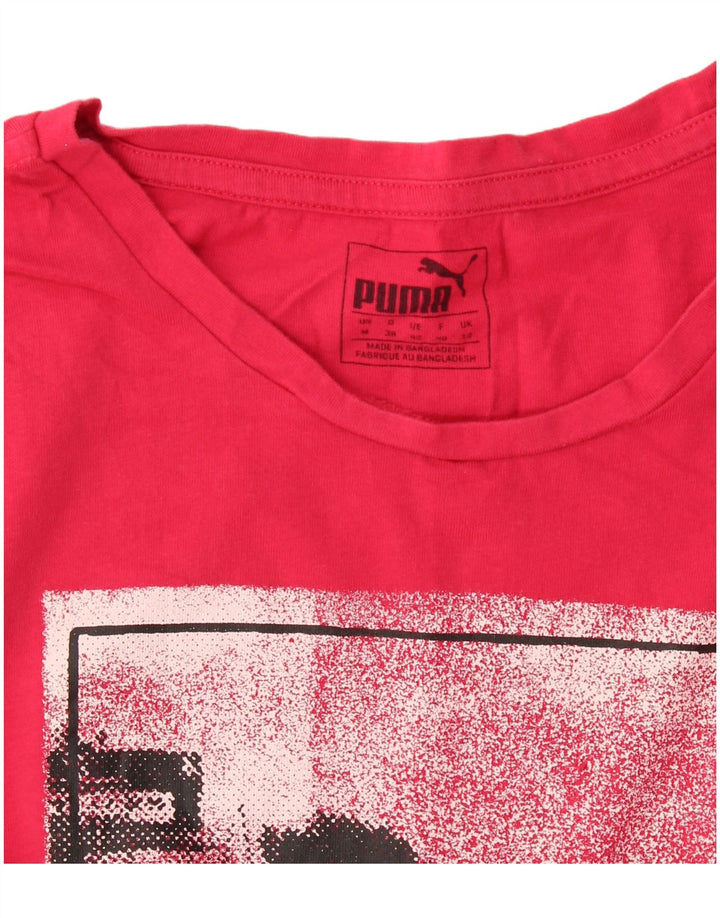 Puma Grafisk T-shirt top til kvinder DK 12 Medium Rød