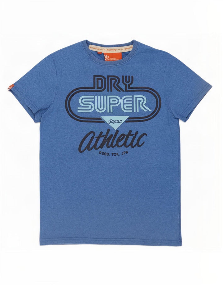 Superdry Grafisk T-shirt top mellemblå polyester til mænd