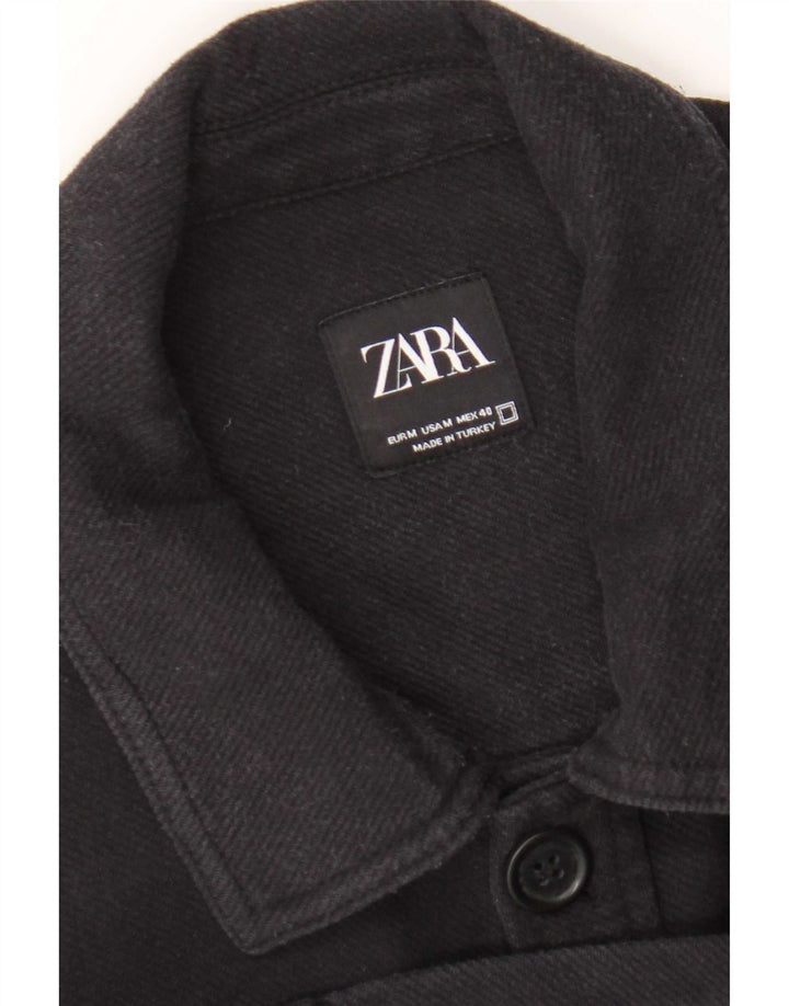 Zara Herre Utility Jacket UK 38 Medium Navy Blue