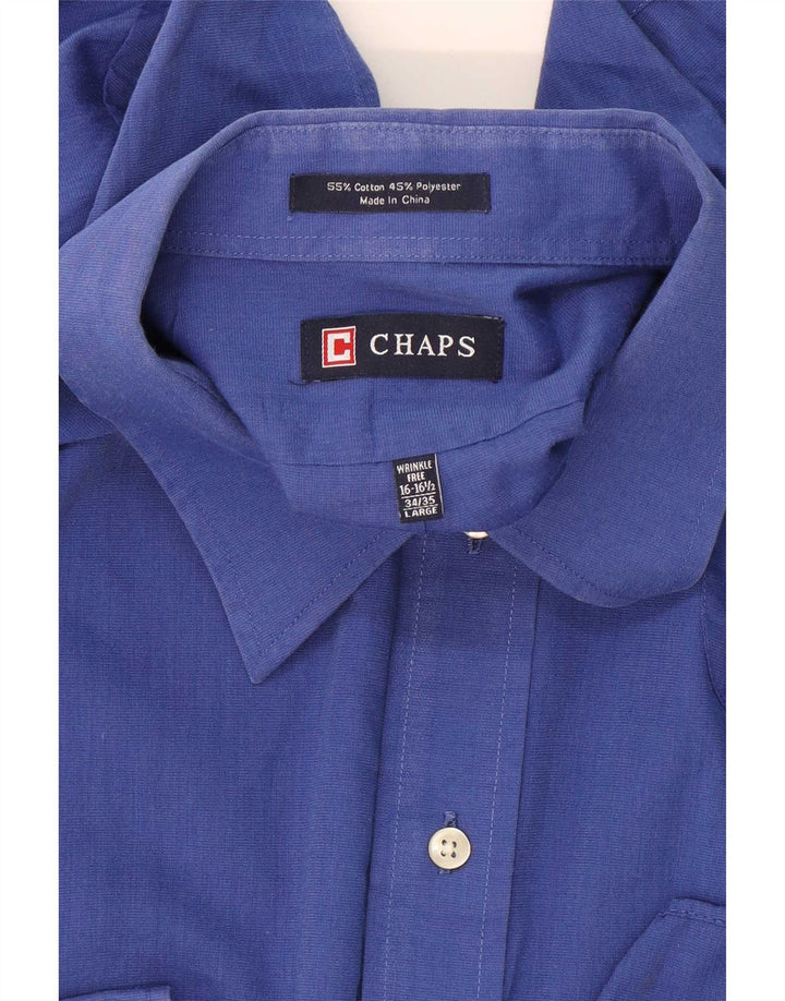 Chaps Herreskjorte str. 16 1/2 Large Blue Cotton