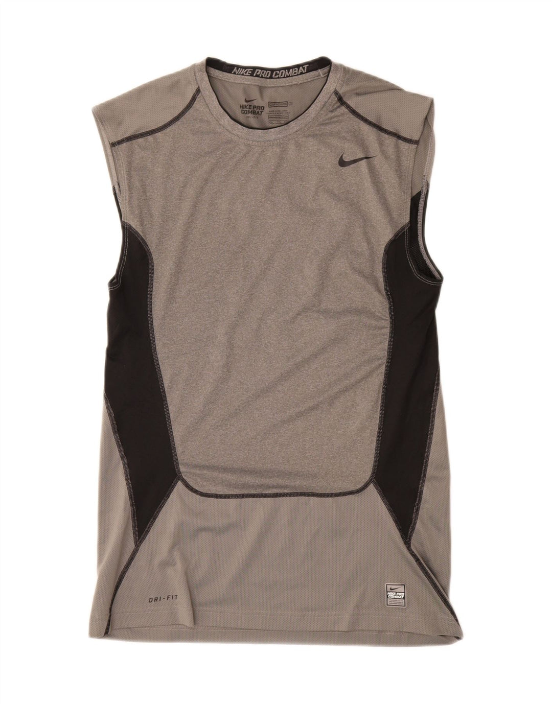 NIKE kompressionsvest til mænd Top 2XL Grå Colourblock Polyester