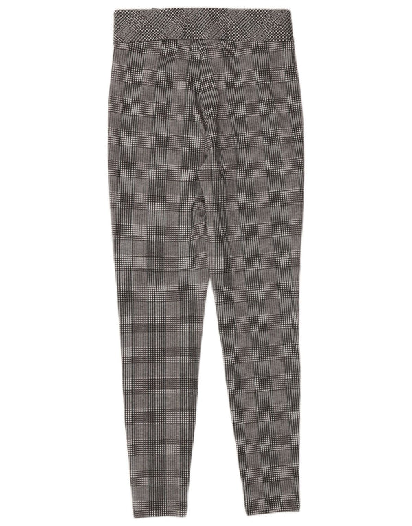 Marks & Spencer Womens Leggings UK 10 Small Grey Houndstooth Polyester