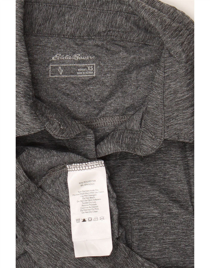 EDDIE BAUER Dameskjorte UK 6 XS Grå Flecked Polyester